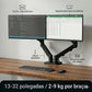 Suporte Articulado para Monitor 13" a 32"– Braço Ajustável Individual ou Duplo, Giratório, Inclinação e Alta Resistência até 9kg