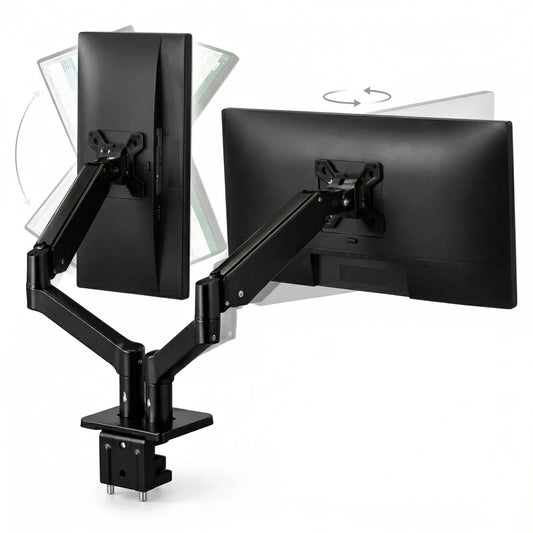 Suporte Articulado para Monitor 13" a 32"– Braço Ajustável Individual ou Duplo, Giratório, Inclinação e Alta Resistência até 9kg