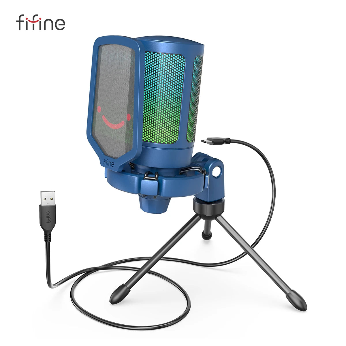 Microfone Gamer Fifine RGB Pro