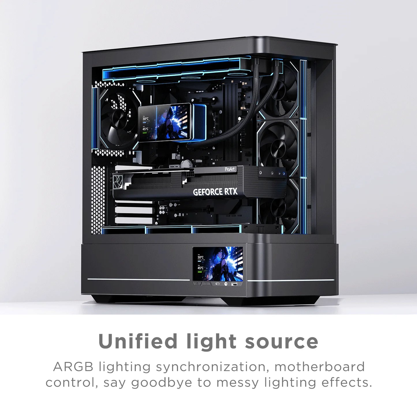 Water cooler premium com display LCD e iluminação Pro Flow