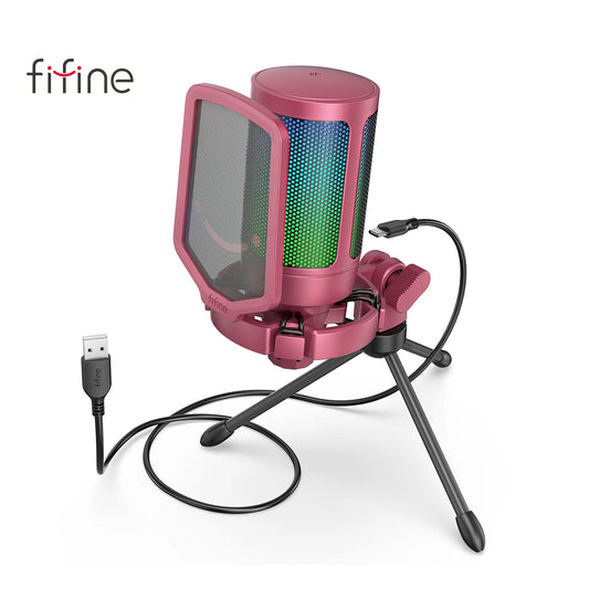 Microfone Gamer Fifine RGB Pro