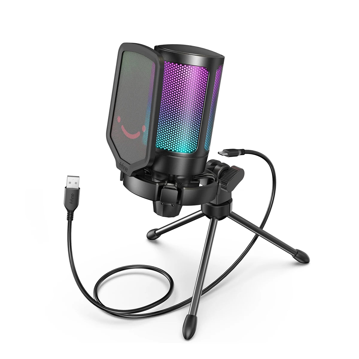 Microfone Gamer Fifine RGB Pro